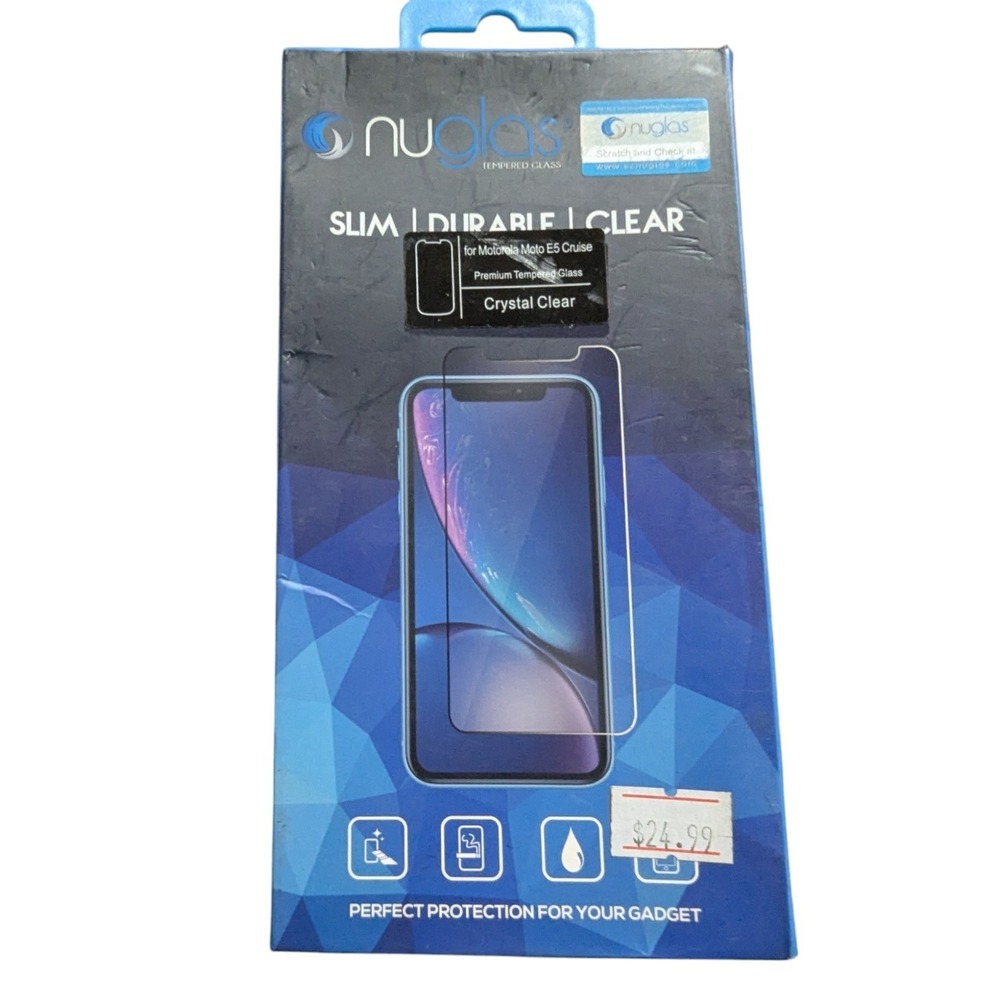 L1. Nuglas Tempered Glass Screen Protector In Clear For Motorola Moto E5 Cruise